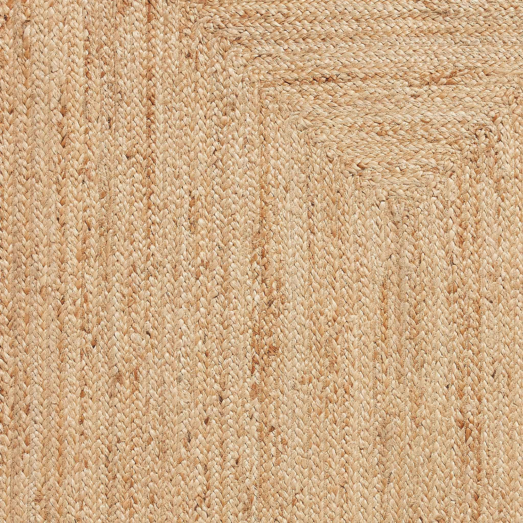 Chesney Round Jute Scalloped Edge Natural Rug from Roseland Furniture
