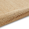 Chesney Round Jute Scalloped Edge Natural Rug from Roseland Furniture