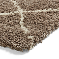 Durham Beige Berber Diamond Shaggy Rug 