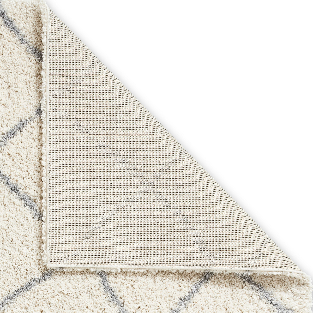 Durham Cream Berber Diamond Shaggy Rug