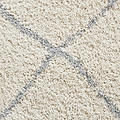 Durham Cream Berber Diamond Shaggy Rug