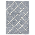Durham Grey Berber Diamond Shaggy Rug from Roseland Furniture