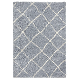 Durham Grey Berber Diamond Shaggy Rug from Roseland Furniture