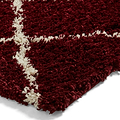 Durham Red Berber Diamond Shaggy Rug