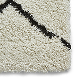 Durham Berber White Diamond Shaggy Rug