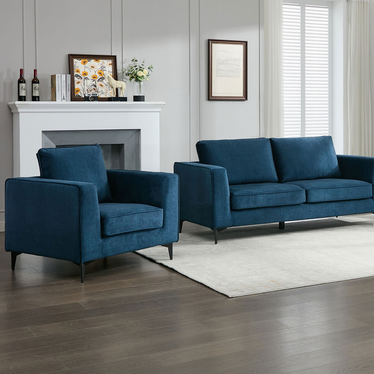 Larkin Armchair Ocean from Roseland Furniture