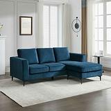 Larkin 3 Seater Chaise Sofa Ocean from Roseland Furniture