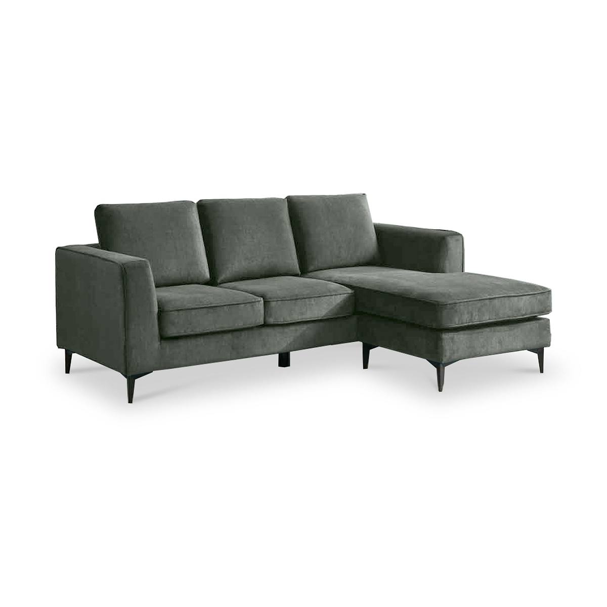 Larkin 3 Seater Chaise Sofa Moss from Roseland Furniture