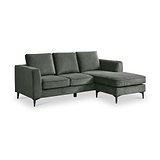 Larkin 3 Seater Chaise Sofa Moss from Roseland Furniture