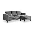 Larkin 3 Seater Chaise Sofa Graphite from Roseland Furniture