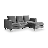 Larkin 3 Seater Chaise Sofa Graphite from Roseland Furniture
