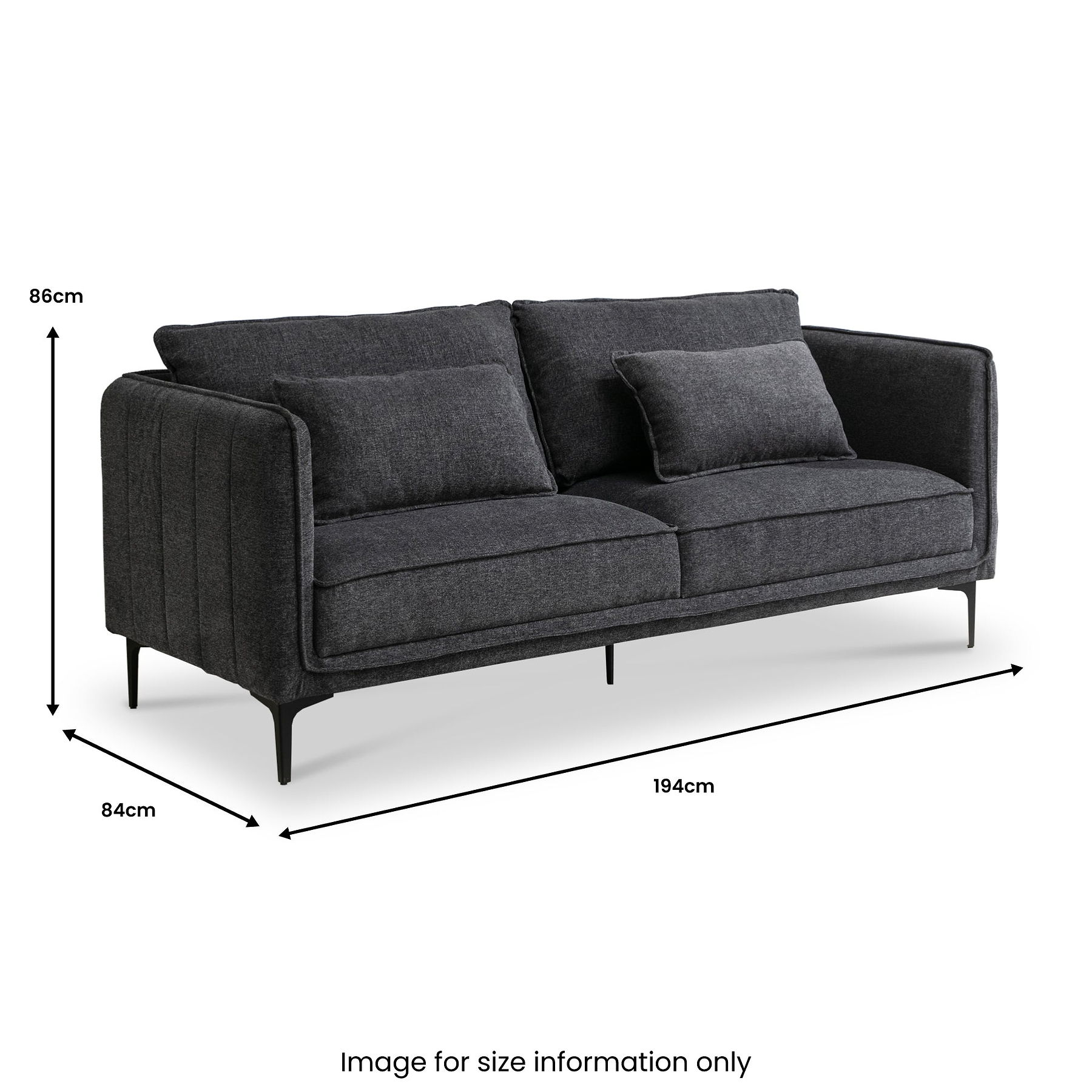 Ellison Piped 3 Seater Sofa from Roseland Furniture