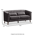 Lucille Velvet 3 Seater Sofa Graphite from Roseland Furniture