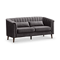 Lucille Velvet 3 Seater Sofa Graphite from Roseland Furniture