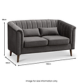 Lucille Velvet 2 Seater Sofa Dims from Roseland Furniture