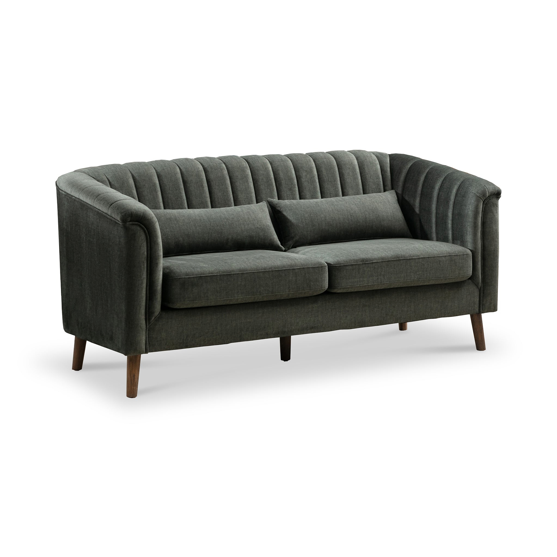 Lucille Velvet 3 Seater Sofa Moss from Roseland Furniture