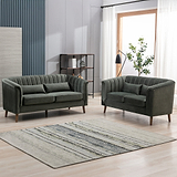 Lucille Velvet 2 Seater Sofa Moss from Roseland Furniture