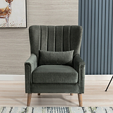 Lucille Velvet Armchair Moss from Roseland Furniture