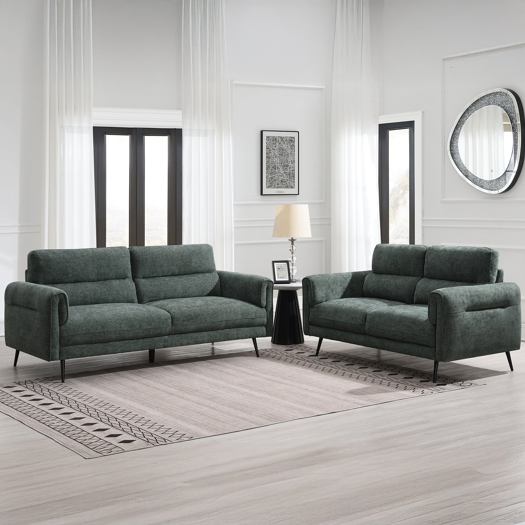 Lindell 3 Seater Sofa Moss from Roseland Furniture