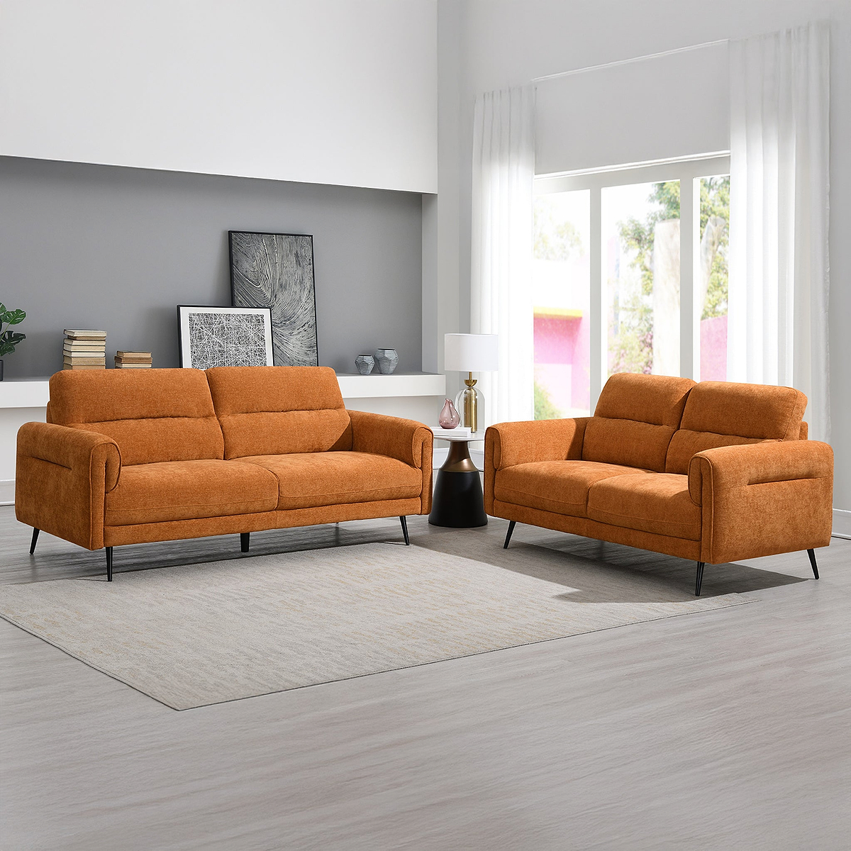 Lindell 3 Seater Sofa Gold from Roseland Furniture