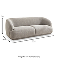 Sudsy Soft Boucle Curve 3 Seater Sofa from Roseland Furniture