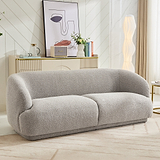 Sudsy Soft Boucle Curve 3 Seater Sofa from Roseland Furniture