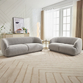 Sudsy Soft Boucle Curve 3 Seater Sofa from Roseland Furniture