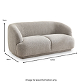 Sudsy Soft Boucle Curve 2 Seater Sofa Dims from Roseland Furniture