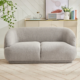 Sudsy Soft Boucle Curve 2 Seater Sofa Dims from Roseland Furniture