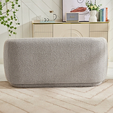 Sudsy Soft Boucle Curve 2 Seater Sofa Dims from Roseland Furniture