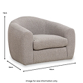Sudsy Soft Boucle Curve Swivel Chair from Roseland Furniture
