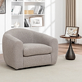 Sudsy Soft Boucle Curve Swivel Chair from Roseland Furniture