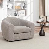 Sudsy Soft Boucle Curve Swivel Chair from Roseland Furniture