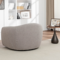 Sudsy Soft Boucle Curve Swivel Chair from Roseland Furniture