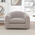 Sudsy Soft Boucle Curve Swivel Chair from Roseland Furniture
