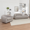 Sudsy Soft Boucle Curve Swivel Chair from Roseland Furniture