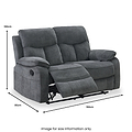 Carson Manual 2 Seater Recliner Sofa from Roseland Furniture