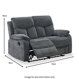 Carson Manual 2 Seater Recliner Sofa from Roseland Furniture