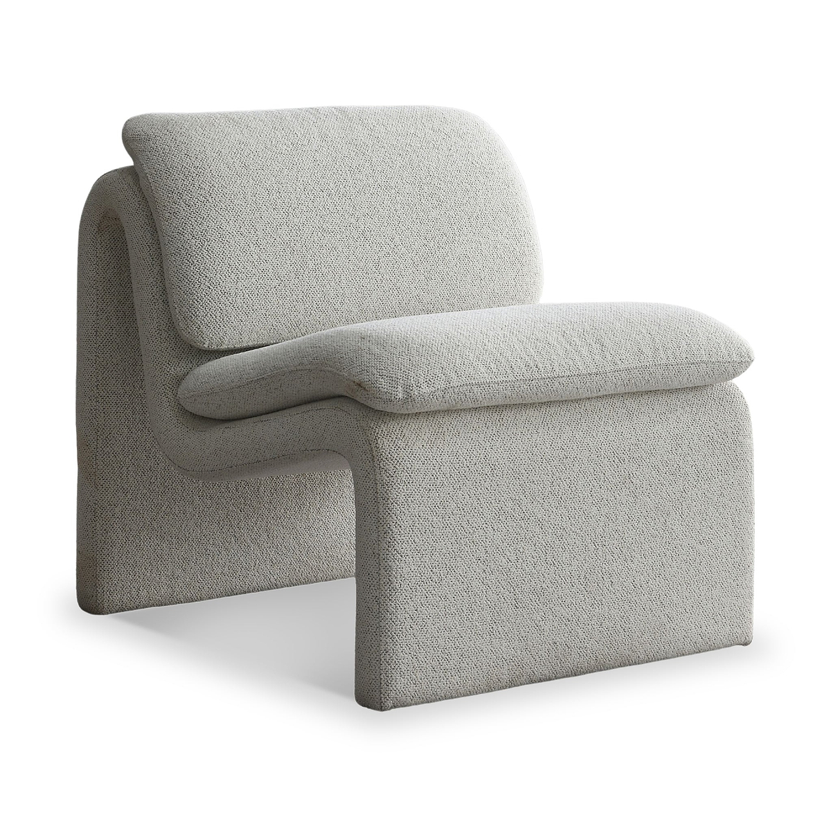 Celeste Sleek Curved Accent Chair from Roseland Furniture