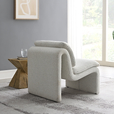 Celeste Sleek Curved Accent Chair from Roseland Furniture