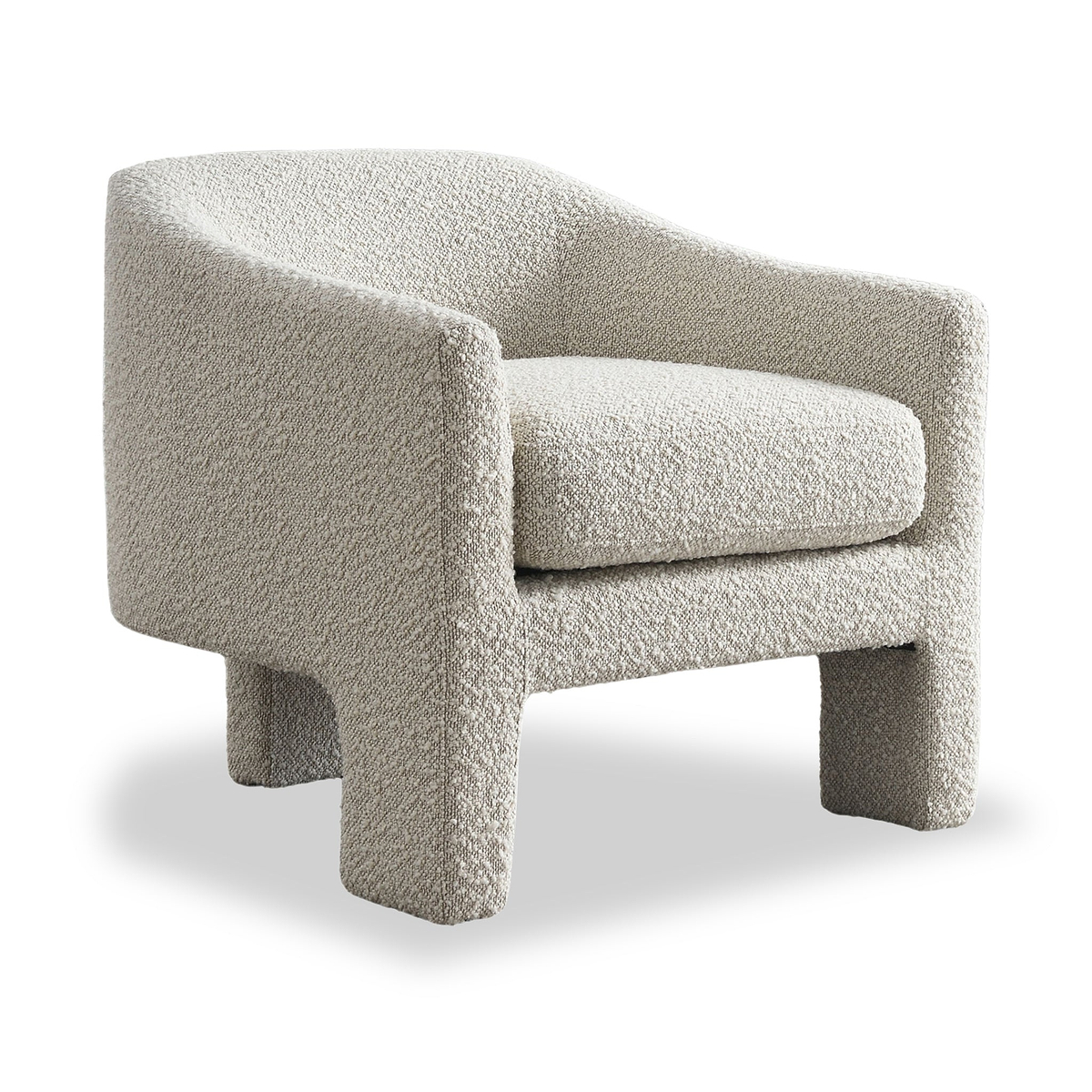Bronte Boucle Curved Accent Chair from Roseland Furniture
