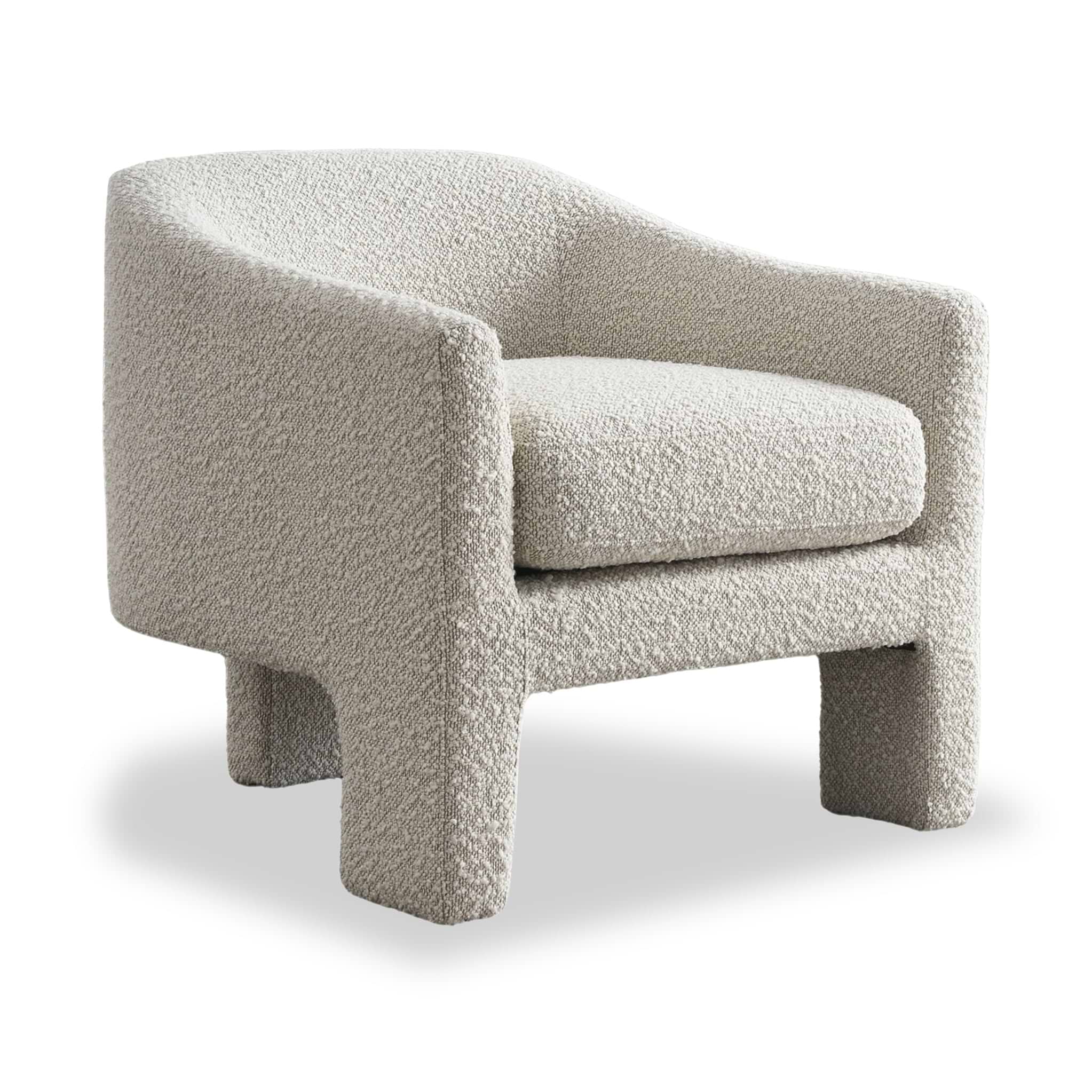 Bronte Boucle Curved Accent Chair from Roseland Furniture
