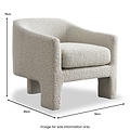 Bronte Boucle Curved Accent Chair from Roseland Furniture