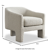 Bronte Boucle Curved Accent Chair from Roseland Furniture