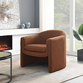 Theon Boucle Curved Accent Chair Rust from Roseland Furniture