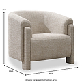 Callistro Curved Accent Chair from Roseland Furniture