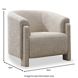 Callistro Curved Accent Chair from Roseland Furniture