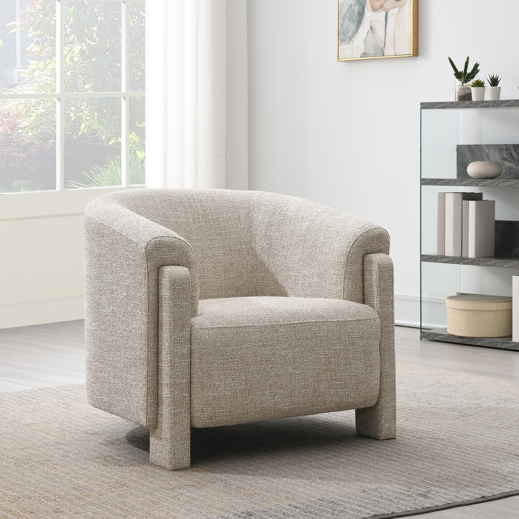 Callistro Curved Accent Chair from Roseland Furniture