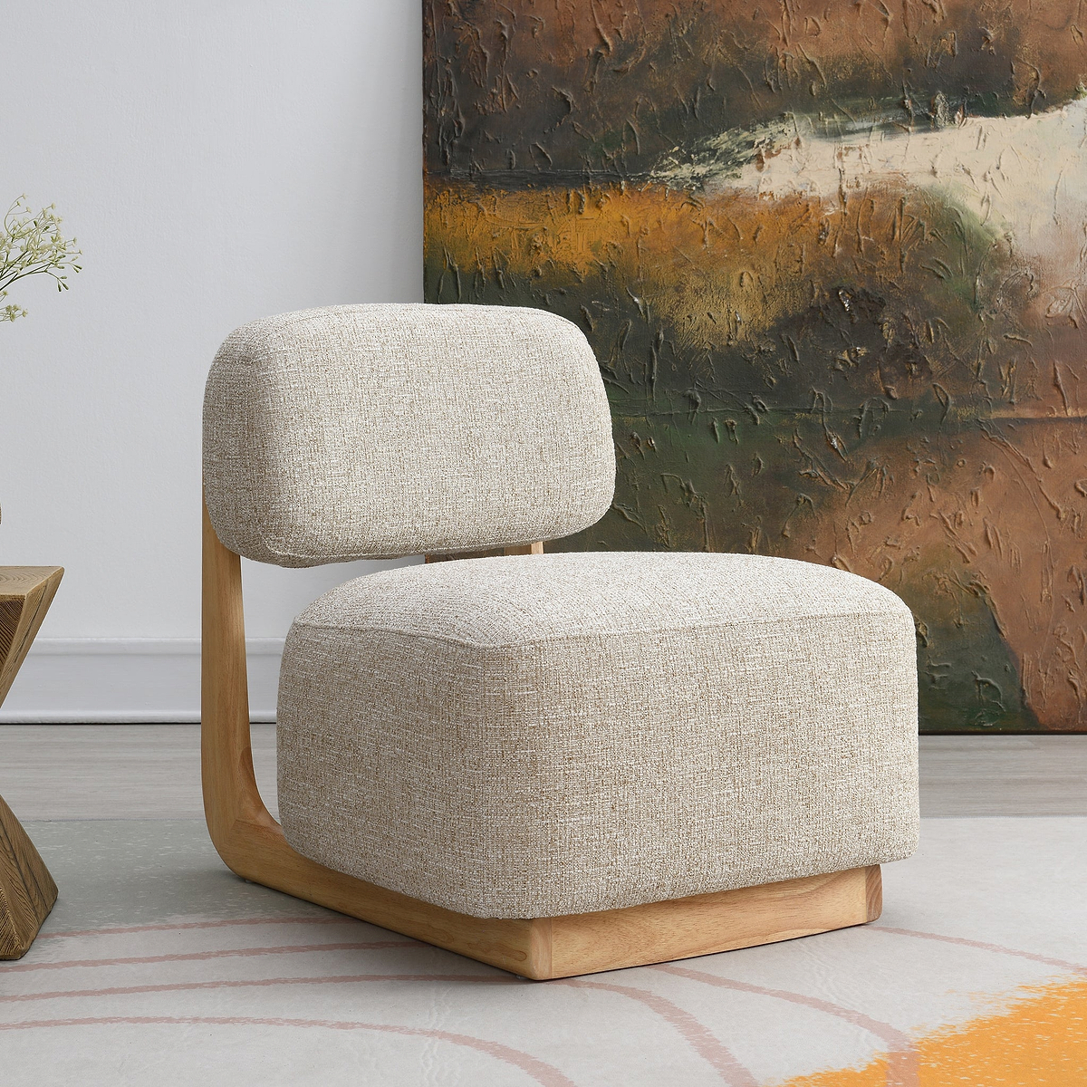 Altair Faux Linen Accent Chair from Roseland Furniture
