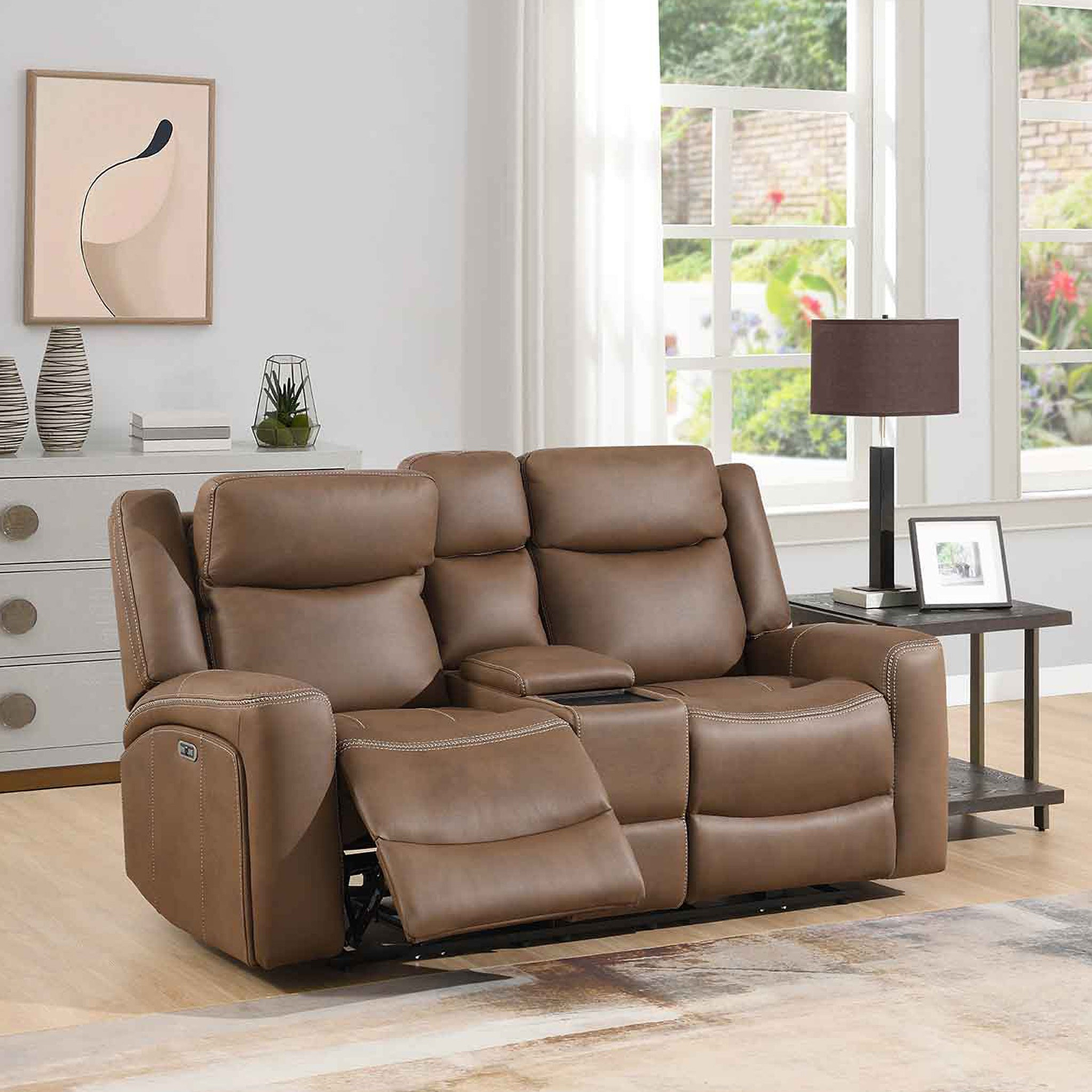 Lambeth 2 Seater Sofa with Console Angle1 from Roseland Furniture